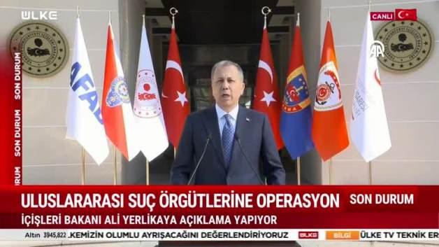 içişleri Bakanı Ali Yerlikaya zehir tacirlerine düzenlenen operasyonlar hakkında açıklamalarda bulundu içişleri Bakanı Ali Yerlikaya zehir tacirlerine düzenlenen operasyonlar hakkında açıklamalarda bulundu