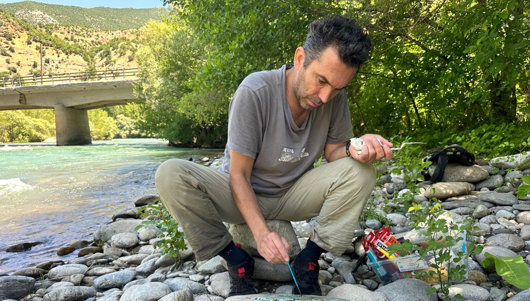 Munzur Vadisi’nden topladığı taşları sanat eserine dönüştürüyor