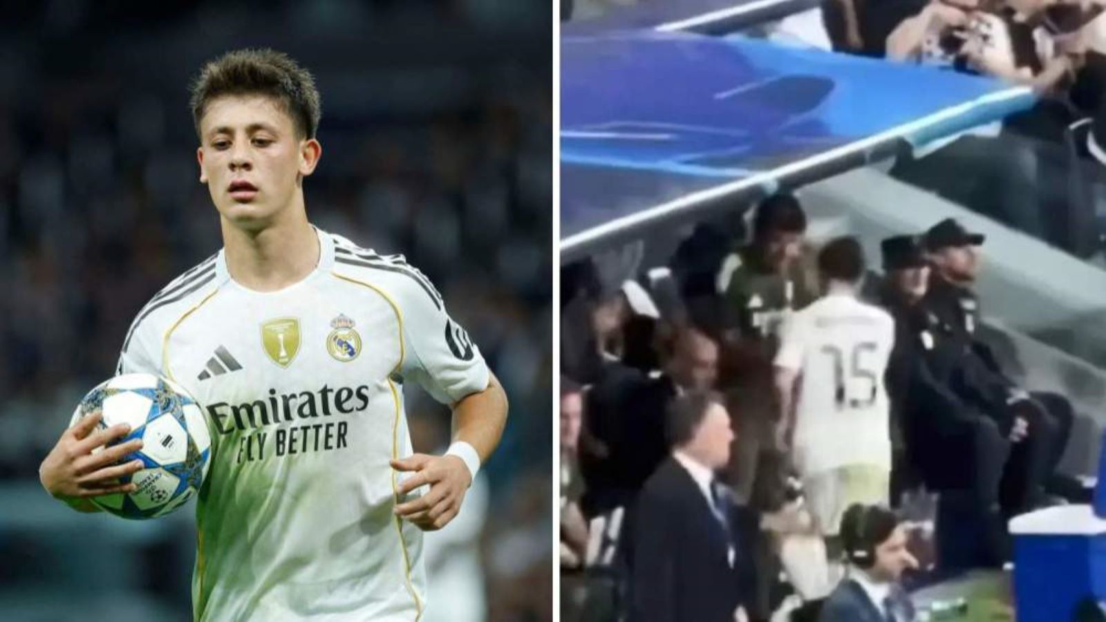 Arda Güler oyundan çıktıktan sonra hızını alamayıp polislerle de tokalaştı Arda Güler oyundan çıktıktan sonra hızını alamayıp polislerle de tokalaştı