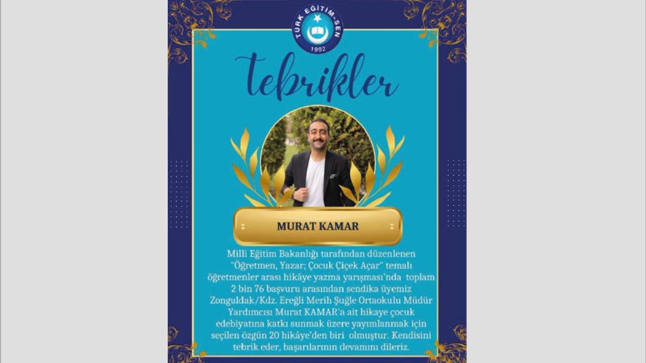 Murat KAMAR’a ait hikaye, çocuk edebiyatına katkı sunacak